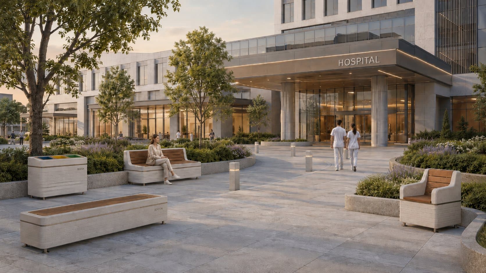 Beaton urban furniture in healthcare