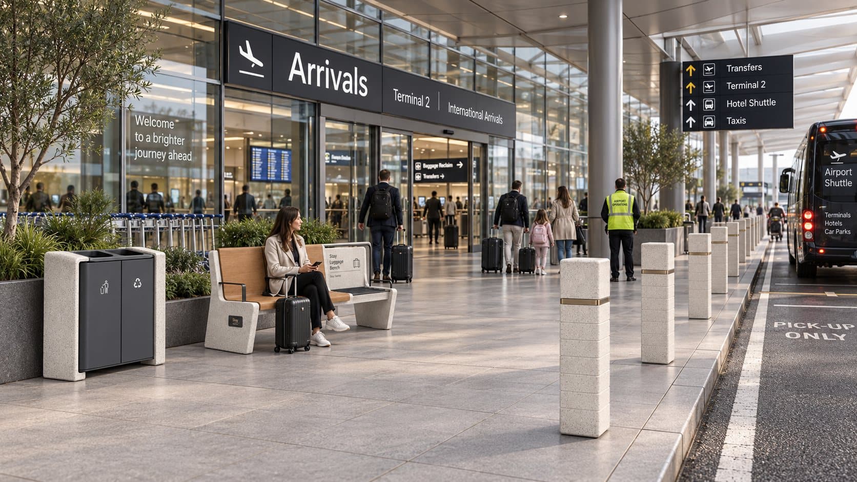 Beaton urban furniture in airports & transport