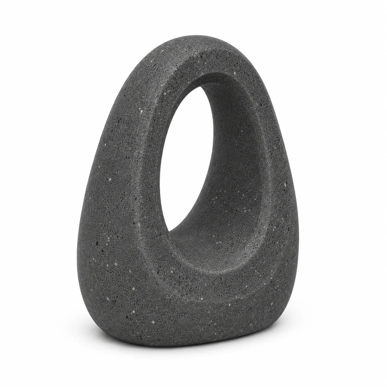 Auro Flow Bike Parking — 3/4 perspective — basalt concrete + sapelli