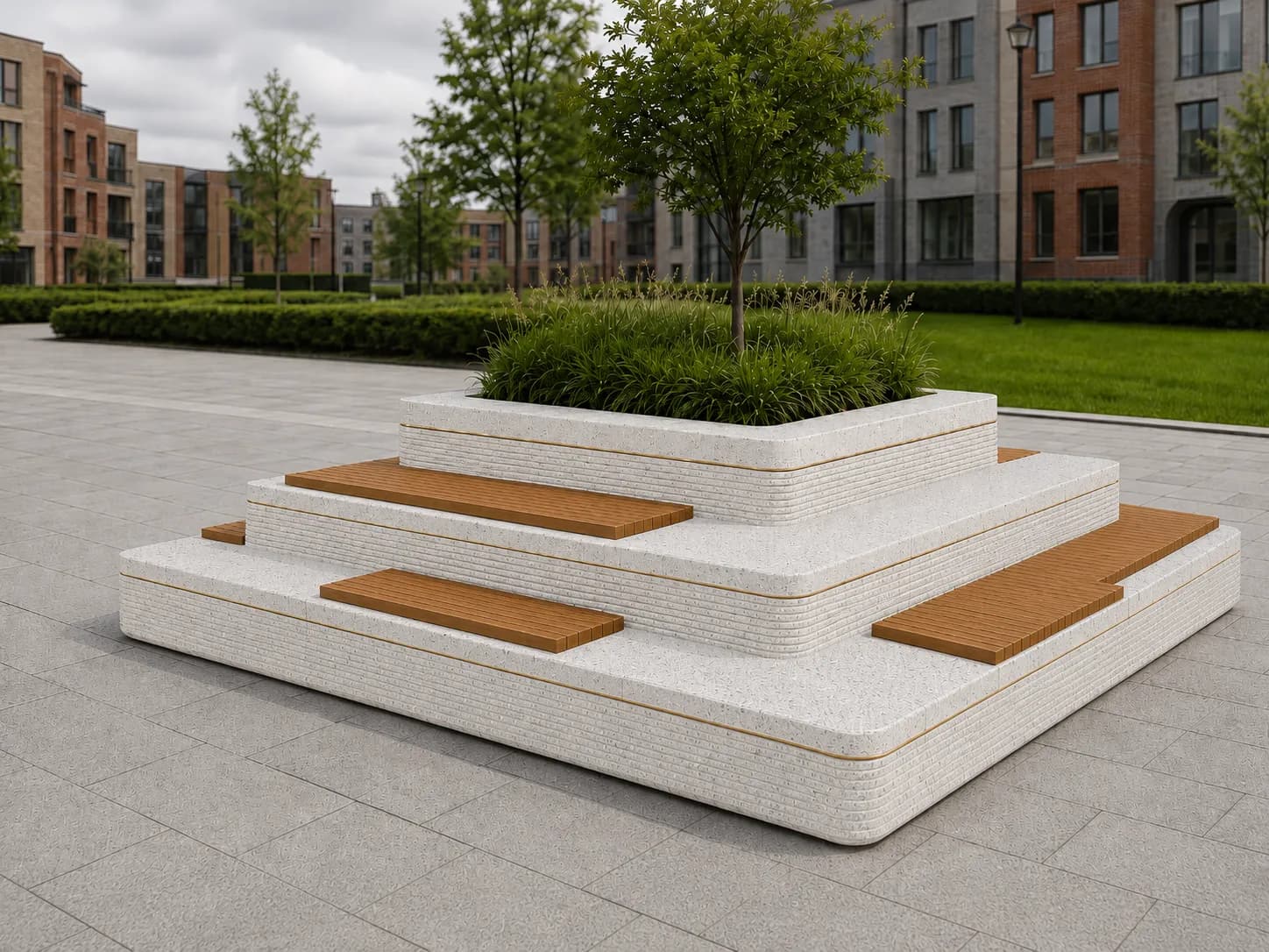 Liora Nexus Planter Seating Unit — 1