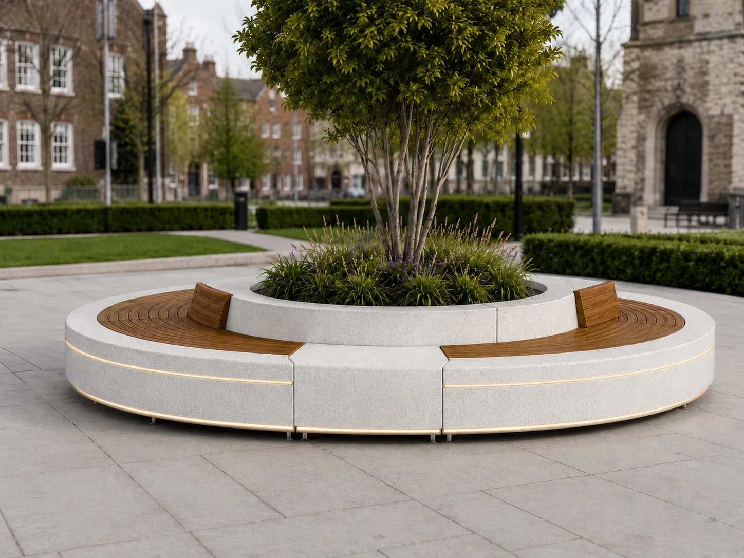 Halo Lounge Tree Bench — 1