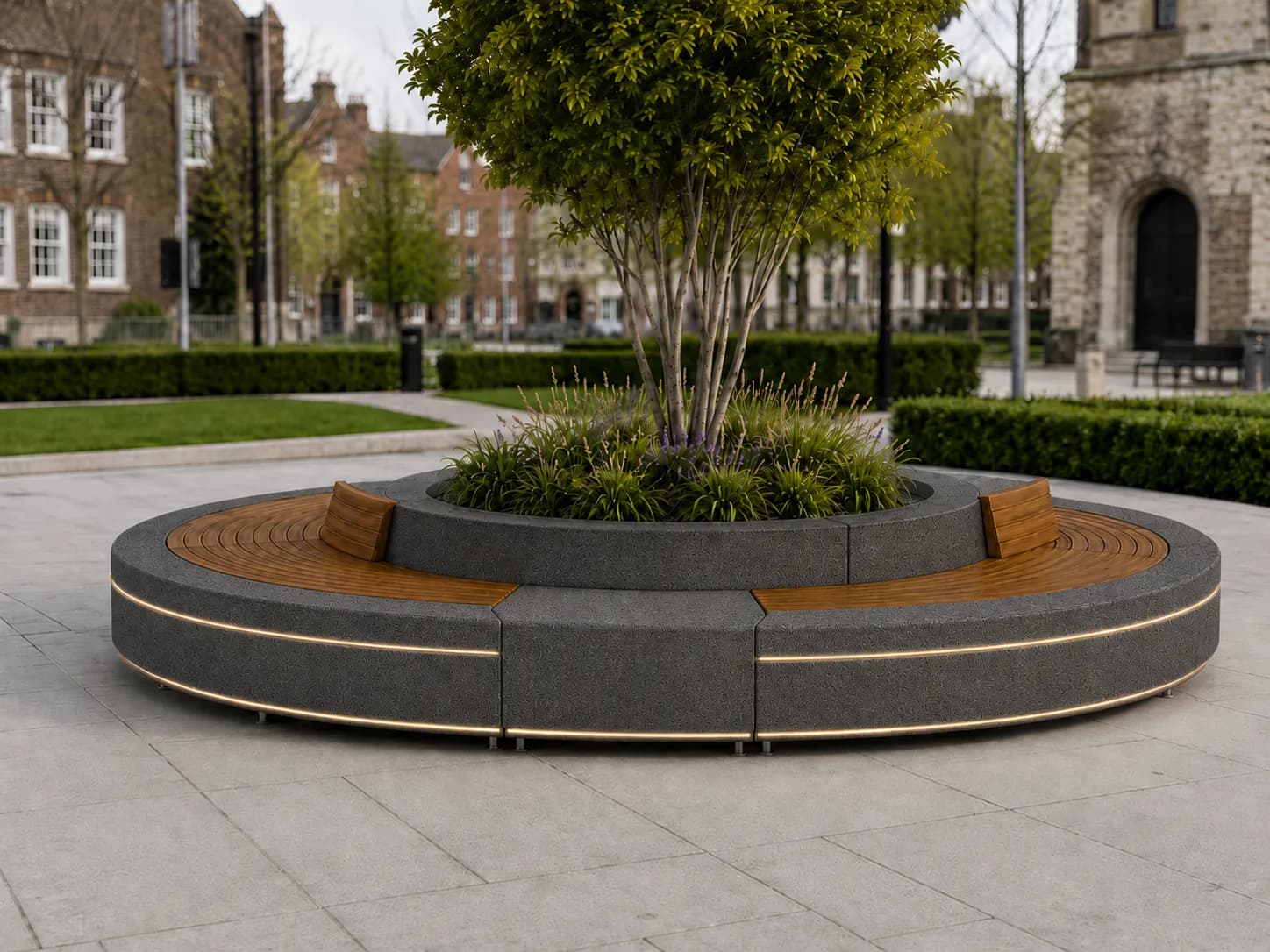 Halo Lounge Tree Bench — 2
