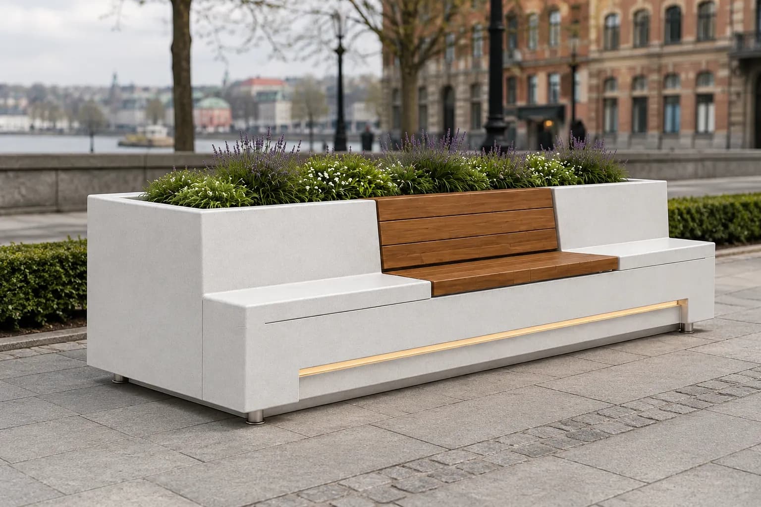 Caven Rest Planter Seating Unit — 1